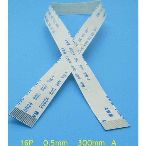 5pcs New FFC FPC 16pin flat flexible cable 0.5mm pitch forward Length 300mm width 8.5mm Ribbon 16p Flex Cable In the same