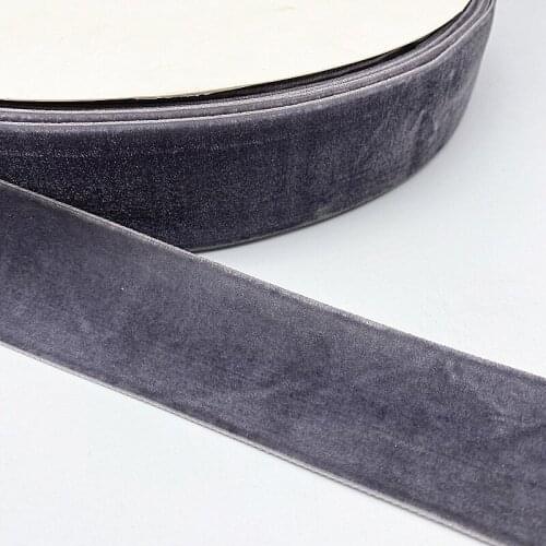 6-38mm Colour Single Face Line Polyester No Elastic Velvet Ribbon for Bowknot Christmas Ribbon Party Decorations # 15