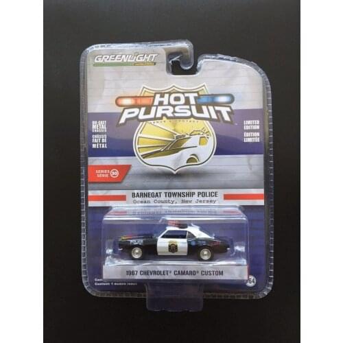 Greenlight CARS 1/64 1967 Chevrolet Camaro Police car heat Tracker season 30 collection version of the car model toy gift