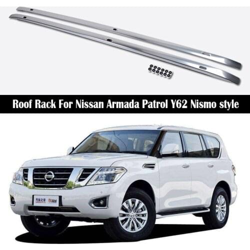 Aluminum Alloy Roof Rack For Nissan Armada Patrol Y62 2010-2021 Rails Bar Luggage Carrier Bars top Cross bar Rack Rail Boxes