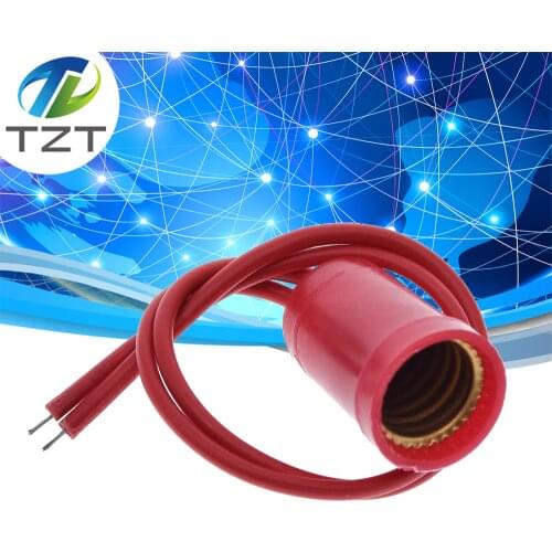 E10 lamp holder With wire Small lampholder e10 base teaching instrument experiment wire length 12cm base E10 lampholder