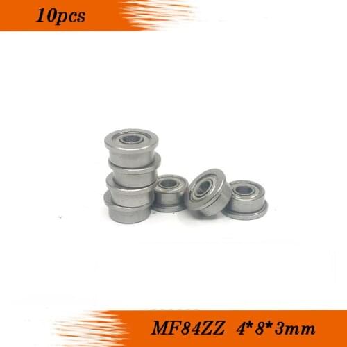 MF84ZZ Flange Bearing 4x8x3 mm ABEC-1 ( 10 PCS ) Miniature Flanged MF84 Z ZZ Ball Bearings