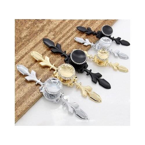 Crystal Pulls Handle Silver Drawer Knobs Glass Dresser Knobs Kitchen Cabinet Handles Knobs Blingbling Hardware