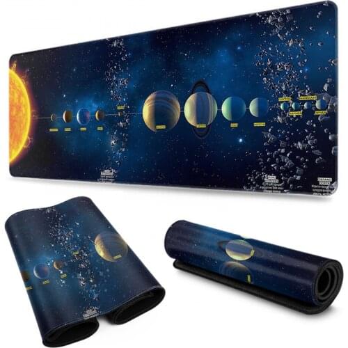 Universe Space Solar System Planet Computer Mouse Pad XXL Large 900x400mm Gaming Mousepad Anti-slip Rubber Mat For PC Laptop