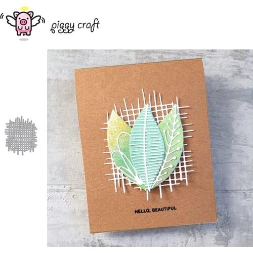 Piggy Craft metal cutting dies cut die mold Woven background frame Scrapbook paper craft knife mould blade punch stencils dies