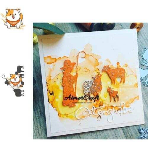 Christmas Shepherd Metal Cutting Dies Scrapbooking Stencil For DIY Paper Card Decorative Embossing Die Cut Craft Dies New 2019