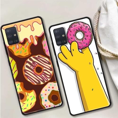 Homer fashion Pink Doughnut Shell For Samsung Galaxy A71 A52 A51 A91 A72 A42 A41 A32 A31 A21s A21 A12 A11 A02s Cover Soft Case