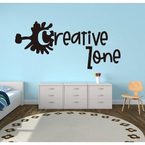 Cartoon Graffiti Creative Zone Wall Sticker Baby Nursery Kids Room Graffiti Game Zone Wall Decal Playroom Classroom Vinyl Decor