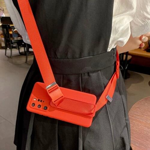 Soft TPU Lanyard Phone Case for HUAWEI Y6 Y7 2019 Y6PRO Y7PRO Y7A Y9A Y7P 2020 PMART 2021 Candy Braided wrist crossbody Strap