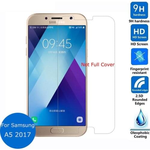 Not Full Cover For Samsung Galaxy A5 2017 7 A520F A520 Tempered Glass Screen Protector 9H 2.5D Safety Protective Film Glass Film