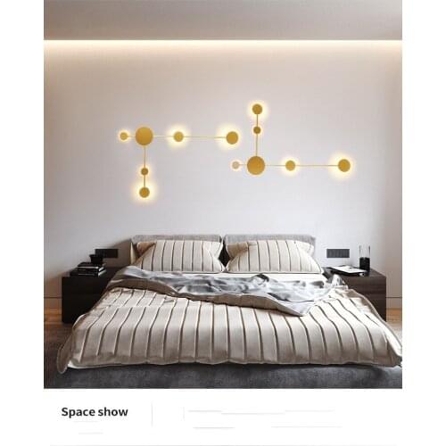 Nordic Postmodern Minimalist Wall lamp Living room Background wall Big Dipper creative Bedroom bedside corridor hotel Wall lamp