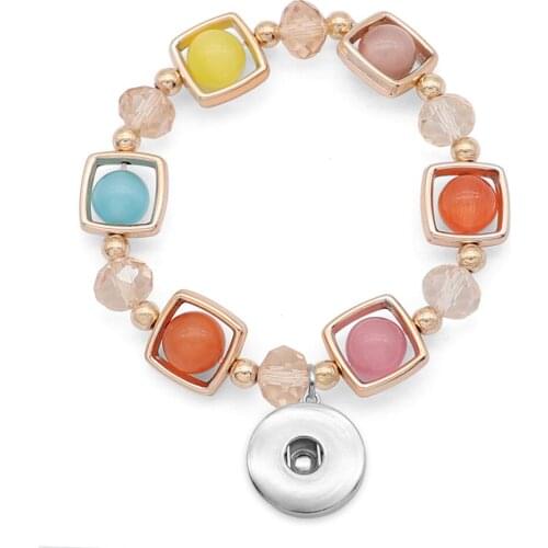 New Fashion 18mm Snap Button Bracelet DIY Jewelry KB018