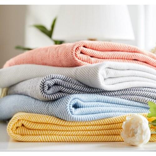 Sofa Blanket Tassel Tippet Wrap 130x170cm Beige Yellow Gray Travelling Blankets