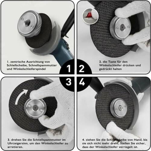 Professional Quick Release Nut M14 Screw For Bosch Metabo Angle Grinder 3PCS High Quality Quick Use Without Tools