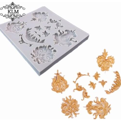 KLM European relief flower silicone mold clay tool cake decoration tool fondant tool chocolate tool biscuit tool pastry tool