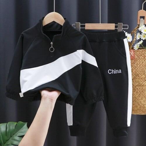 Big Boy Sports Set 2 Piece 2021 Fashion Boys Autumn Outfits Cotton Long Sleeve Set Boys Tracksuit Kids Clothes Girls 2 To 8