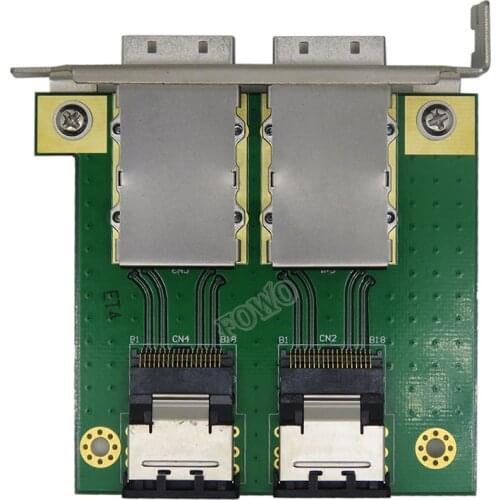 2 ports Internal SFF-8087 Mini SAS 36Pin to 2 ports External SFF-8088 Mini SAS 26Pin with PCI high bracket Adapter Card