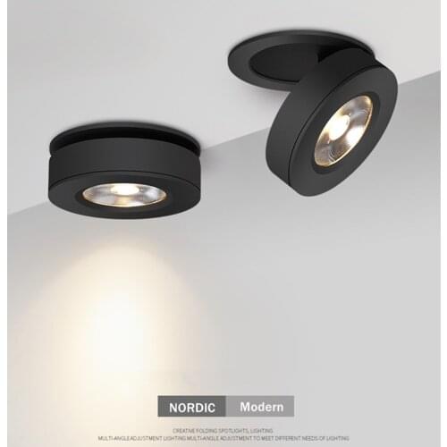 360 Degree Rotatable and Foldable LED Spot Lighting Slim Ceiling Lamp Dimmable LED Downlight 5W 7W 10W 12W Round Recessed Lamp