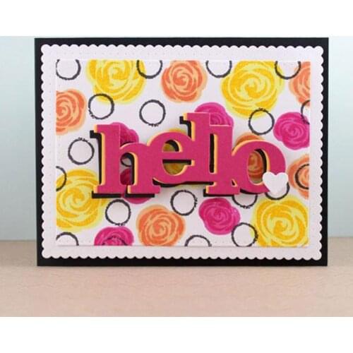 Hello Words Letter Metal Cutting Dies Stencils for DIY Scrapbooking Photo Album Decorative Embossing Paper Cards New 2018 Die