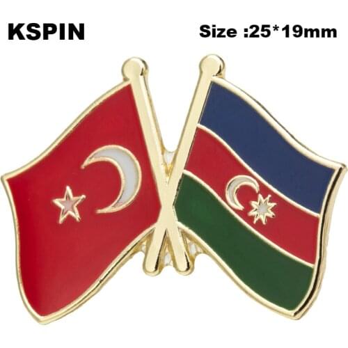 Turkey Azerbaijan Friendship flag badge