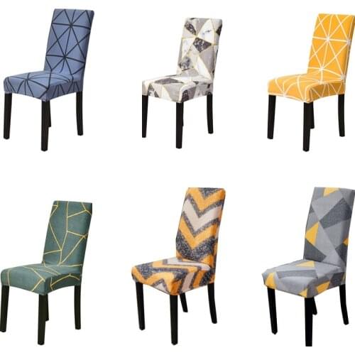 1/2/4/6 Pcs Geometric Slipcover Removable Chair Seat Cover Spandex Elastic Stretch Couch Cover Dining room