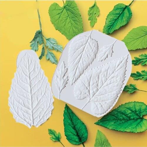 2pc Flower Pro Sunflower / Daisy Leaves Set fondant Silicone mold cake decorating tools chocolate gumpaste mold