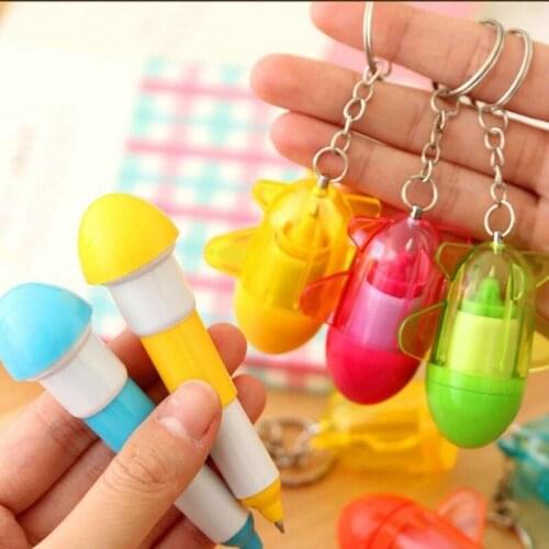 24 Pcs Korean Stationery Keychain Airplane Pen Ballpoint Pen For Writing School Tools School-supplies Wholesale