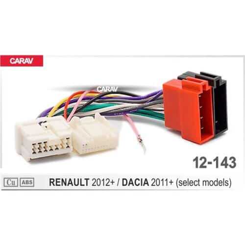 CARAV 12-143 ISO Radio Wiring Harness Adaptor connector For RENAULT 2012+ (select models) For DACIA 2011+ (select models)