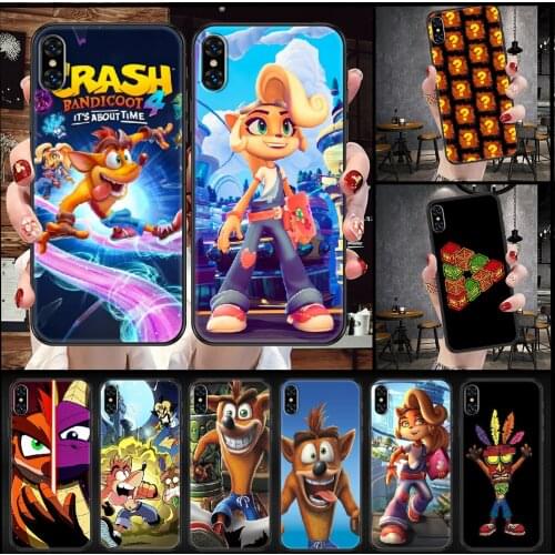 Game Crash Bandicoot Phone Case For iphone 5 5S SE 2 6 6S 7 8 11 12 Mini Plus X XS XR Pro Max black luxury prime pretty coque 3D