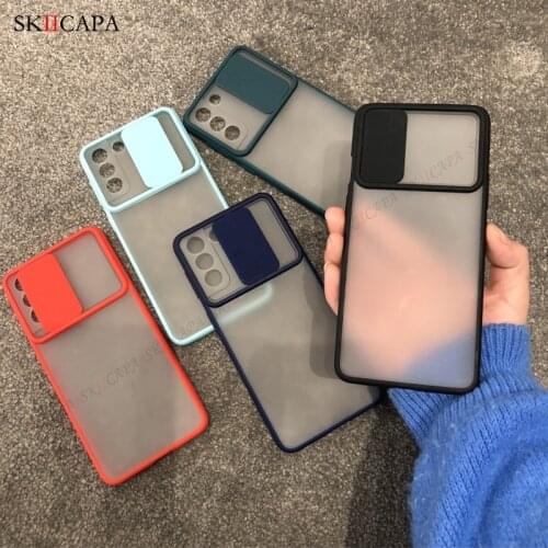 For Samsung Galaxy S21 Ultra Case Slide Camera Protection Lens Phone Case For Samsung S21 Plus Translucent Matte Back Cover