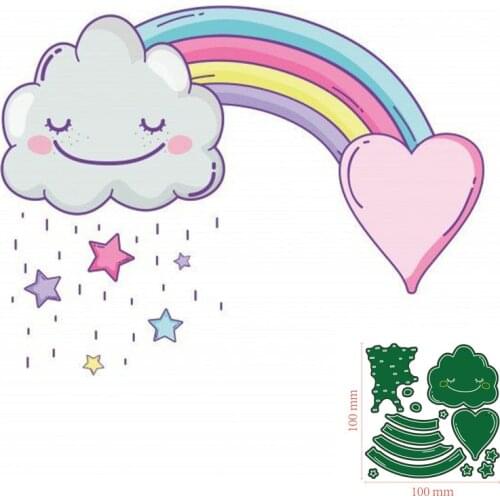 Metal Cutting Dies rainbow DIY Scrapbooking Paper Cards Decorative Craft Embossing