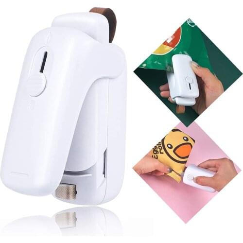 2 in 1 Mini Slide Heat Sealer Portable Capper Food Saver Household Handheld Sealing Packing Machine for Various Plastic Bags