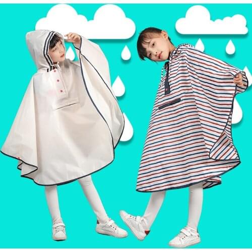 Fashion Lightweight Children Kids Raincoat Baby Girls And Boys Rain Coat Trench Poncho Jacket Adults Outdoor Rainwear Clock