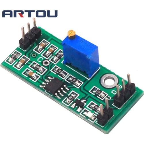 LM393 Voltage Comparator Module Signal Waveform Adjustable High Low Level/Load Drive Dual Channel 4.5-28V High Voltage Module