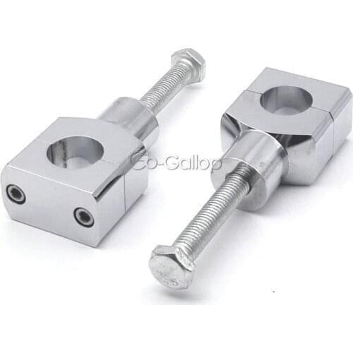 1" Motorcycle Shorty Chrome Handlebar Riser Clamp For Yamaha V-Star XVS 650 9250 1100 1300 Custom Silverado