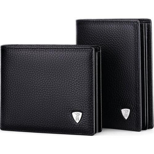 Multi functional leather short mens wallet solid card holder high grade large capacity drivers license wallet card cover