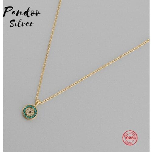 PANDOO Fashion Charm Pure 925 Silver Original 1:1 Copy, Mysterious Element Lucky Guard Wild Necklace Female Luxury Jewelry GiftS