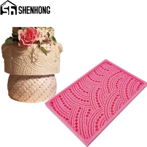 SHENHONG Fondant Molds Big Size Jewellery Wedding Cake Decorating Tools Sugarcraft Dessert Baking Pan Paste Silicone Mould