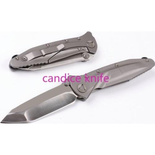 Mict Delta Force Folding Knife D2 Drop Tanto Blade TC4 Titanium Handle Survival Camping Outdoor Hunting Knife EDC Multi Tool