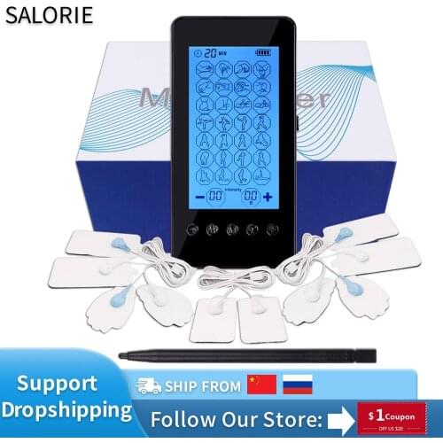 28-Mode TENS Unit Muscle Stimulator Touch Screen Rechargeable EMS TENS Machine Body Massager Massage Device Therapy Health Care