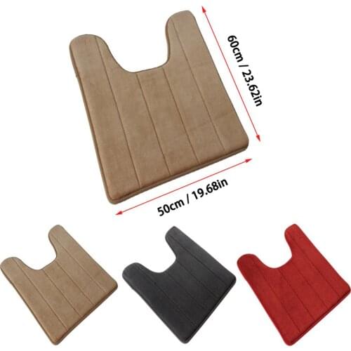 U-shaped Bathroom Mats Anti-skid Floor Mat Memory Foam Toilet Mat Toilet Absorbent Non-slip Floor Carpets Bathroom Supplies