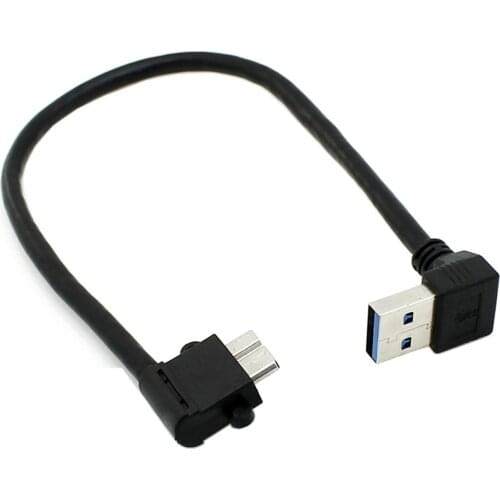 CY Chenyang Left Angled USB 3.0 Type A Male to Micro B Male Cable S5 i9600
