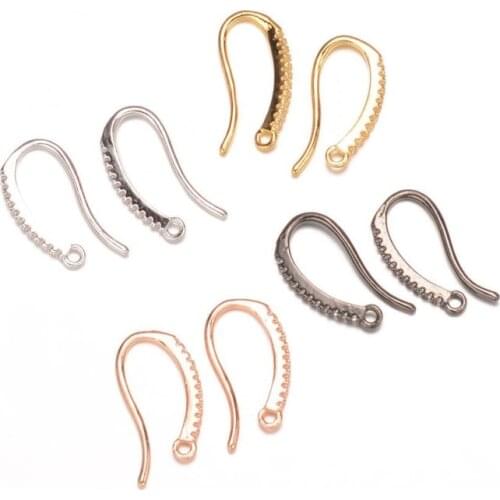 10 pair 19*9mm Womens Brass Micro Pave Cubic Zirconia Earring Hooks Mixed Color For Ladies Female DIY Jewelry Earrings