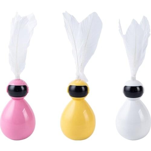 1pc Interactive Durable Cat Toys Funny Kitten Scratching Catching Playing Robot Shaped Mouse Tumbler Feather Toys Pet Supplies
