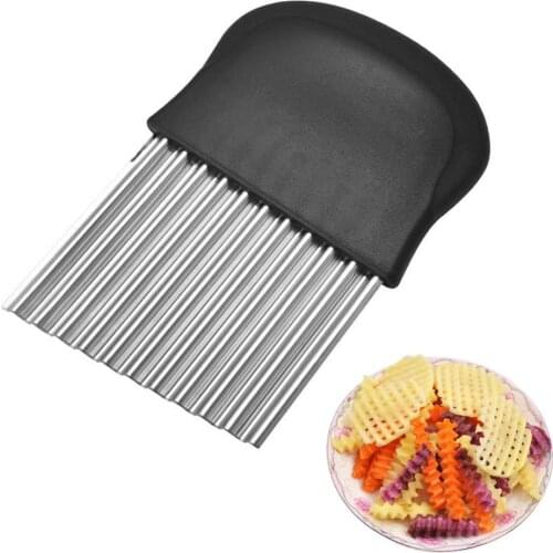 2PACK Stainless Steel Wavy French Fries Cutter Potato Chips Making Peeler Cutter Vegetable Kitchen Knive Fruit Tool Knife