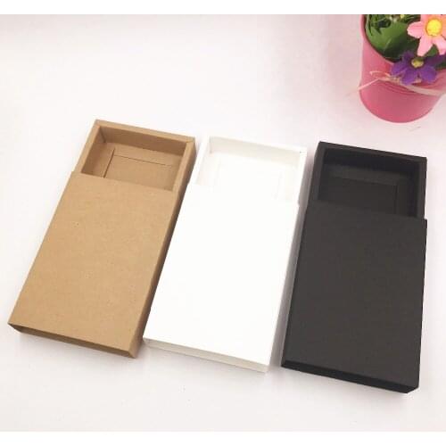 20pcs Kraft Paper Drawer Boxes Wedding Party Candy Gift Box for Handmade Soap Craft Jewel Packaging