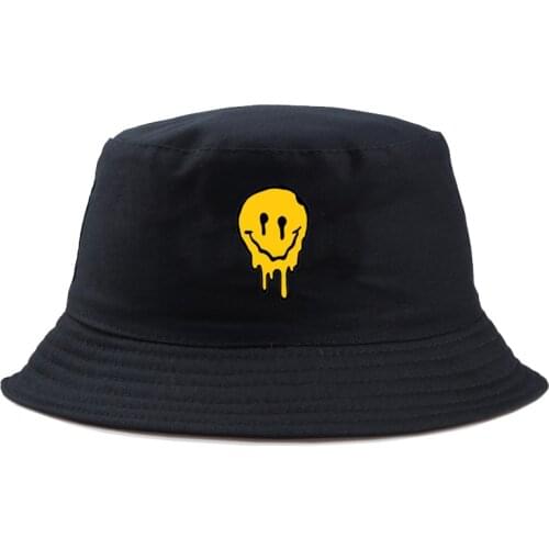 2019 funny smile bucket Hat men women spoof fishing cap brand casual out Cold sunscreen fisherman hats Hip hop casual panama cap