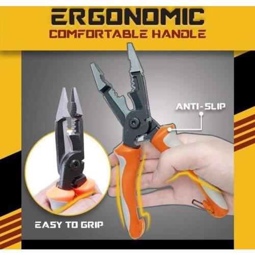 6 In 1 Multifunctional Electrician Pliers Wire Stripper Cutter Professional Pliers Cable Separation Trimming Tool Dropshipping