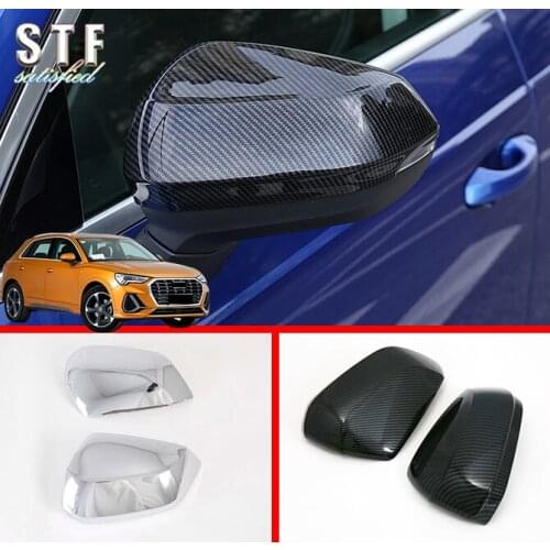 ABS Car Accessories Side Mirror Cover Trim Rear View Cap Overlay Molding Garnish For Audi Q3 2019 2020