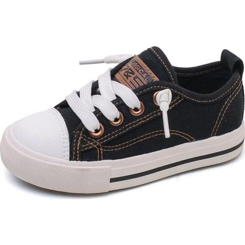 Kids Canvas Shoes New Boys Girls Running Sneakers Soft Comfortable Anti-Slippery Student Flat Casual Sport Shoe For Toddler/Baby